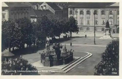 Klagenfurt Lindwurmdenkmal foto-AK