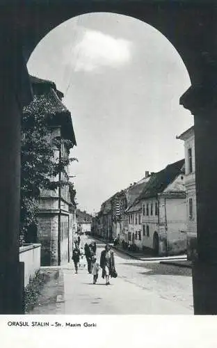 Postcard Romania Orasul Stalin/Brasov str. Maxim Gorki