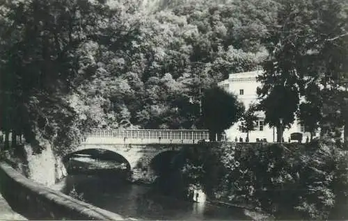 Postcard Romania Baile Herculane pod peste Cerna