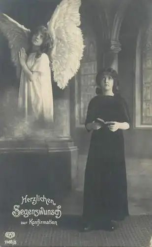 Christian communion angel allegory Konfirmation