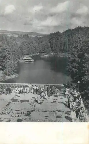 Post card Romania Sovata strandul si Lacul "Ursu"