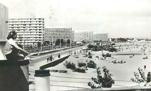 Post card Romania vedere din Mamaia aspect de pe plaja