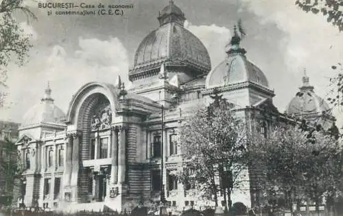 Postcard Romania Bucuresti Casa de Economii si Consemnatiuni (C.E.C)