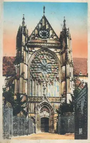 Sens cathedrale et la Porte Moise cpsm