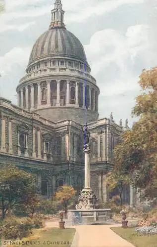 St. Paul`s cross & cathedral London