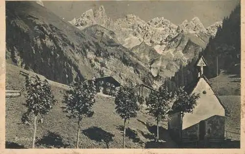 Einödsbach allgauer Alpen mit Madelegabelgruppe