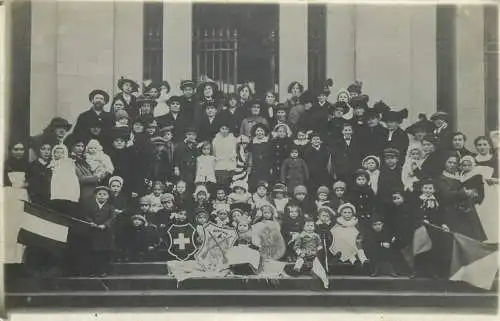 school children types and scenes group picture Fr. Schmelhaus - Waldhaus Films Post card social history