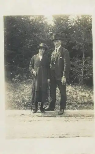 elegant couple types and scenes group photo memory Post card real photo social history