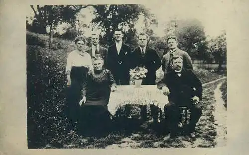 outdoor scenery types and scenes group photo memory Post card real photo social history