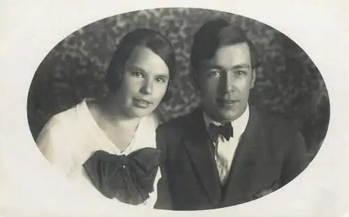couple picture Postcard real photo social history