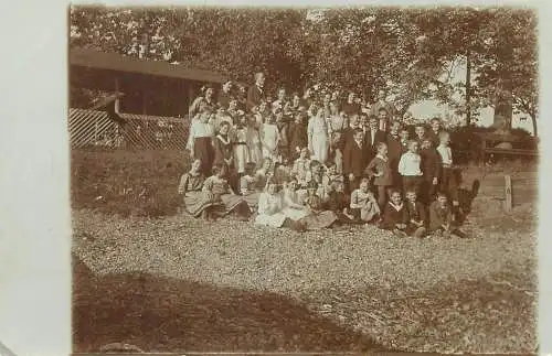 children types and scenes group picture Postcard real photo social history