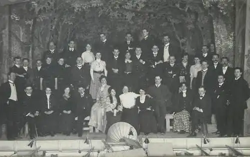 elegant men and women types and scenes Postcard real photo social history