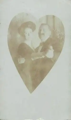 romantic couple dancing picture Post card photo real photo social history