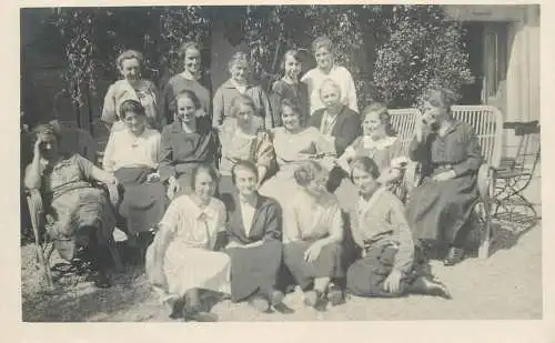women types group picture Postcard real photo social history