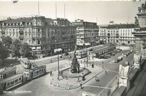 Zurich bahnhofplatz tramways