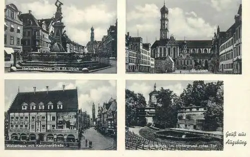 Augsburg gruss aus 1957