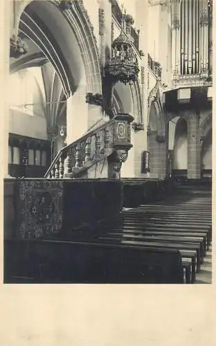 Church interior photo postcard