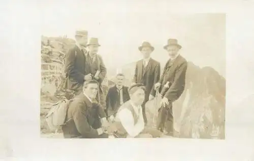 real photo social history Postcard tourist types and scenes group photo
