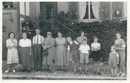 real photo social history memory Postcard types and scenes family group photo
