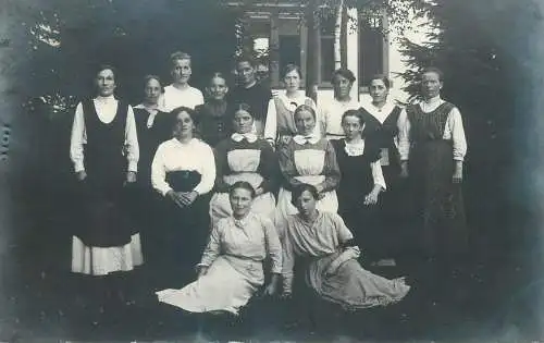 real photo social history memory Postcard Switzerland women group photo