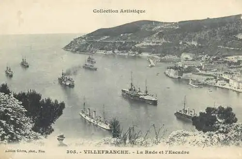 Villefranche-sur-Mer navigation steamer ships
