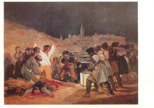 Paintings postcard Francisco Goya Die Erschiebung Madrid