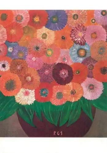 Paintings postcard Buchheim Kunstkarte Paps birthday flowers