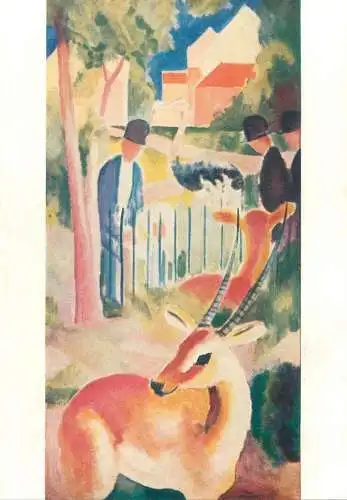 Paintings postcard August Macke Zoologischer Garten