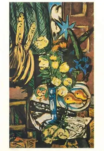 Paintings postcard Max Beckmann yellow roses