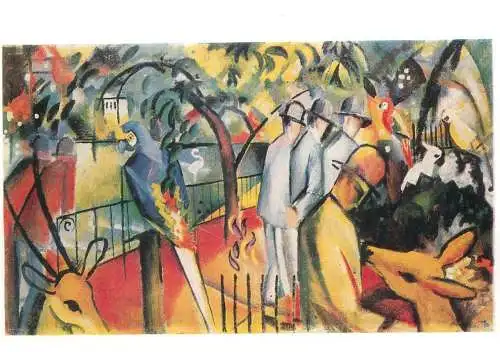 Paintings postcard August Macke Zoologischer Garten