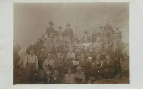 real photo social history memory 1921 Postcard types and scenes group picture