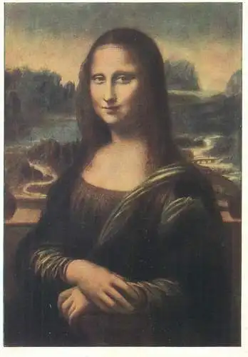 Paintings postcard Leonardo da Vinci La gioconda Paris