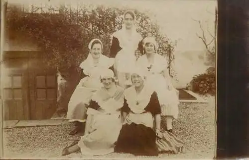 real photo social history memory Postcard beautiful women ethnic types folk typical costumes
