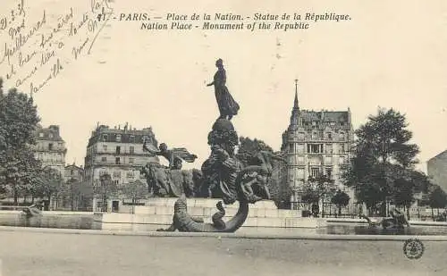 Paris monument of the Republic