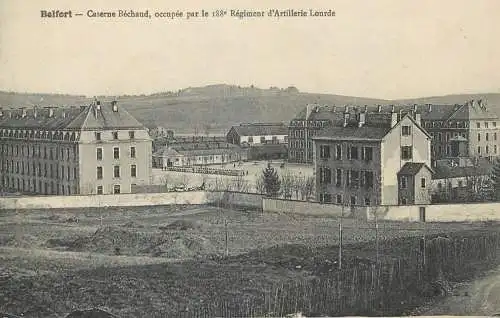 Belfort caserne Bechaud occupee par le 188e Regiment d`Artillerie Lourde