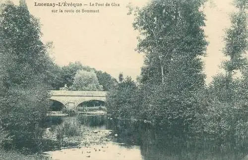 Lucenay-l'Évêque pont de Glux sur la route de Sommant