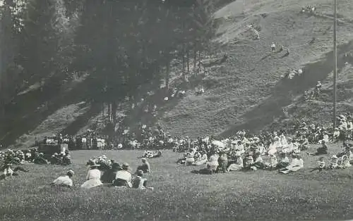 real photo social history memory Postcard outdoor scenery social gathering