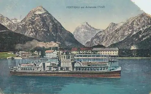Pertisau am Achensee stemer ship navigation ( upper right corner damage )