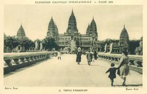 Exposition Coloniale Internationale Paris 1931 Temple d`Angnor-Vat