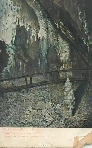 Tatra Barlangliget slovakia cave interior old damaged postcard