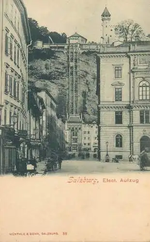 Salzburg Elect. Aufzug 1900 AK