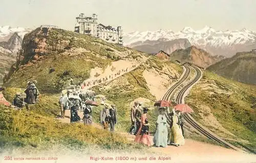 Rigi-Kulm und die Alpen