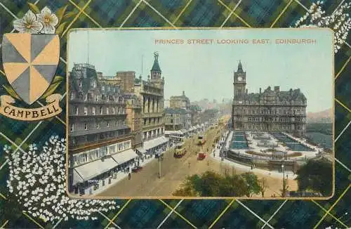 Princess street looking east, Edinburgh Campbell crest blason heraldry