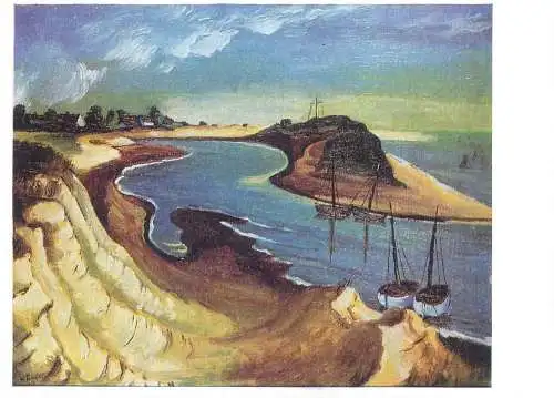 Paintings postcard Max Pechstein landscape on the Baltic Dresden