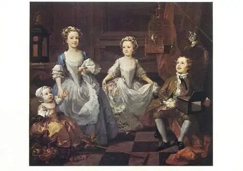Paintings postcard William Hogarth The Graham children