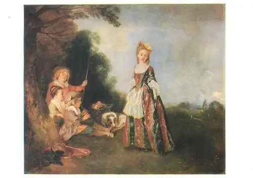 Paintings postcard Antoine Watteau der Tanz Berlin