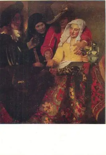 Paintings postcard Ian Vermeer Van Delft Bei der Kupplerin