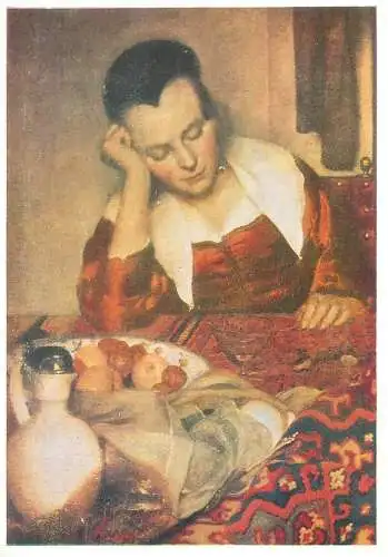 Paintings postcard Ian Vermeer Van Delft Bequest of B. Alfman