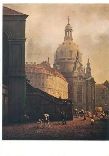 Paintings postcard Eduard Gaertner Frauernkirche zu Dresden