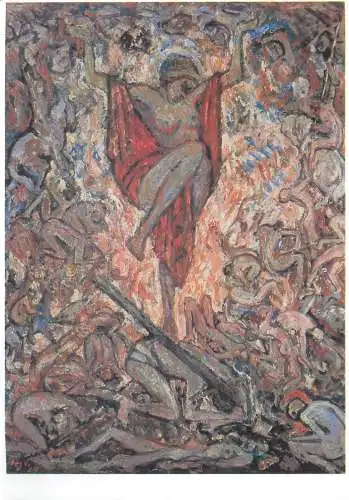 Paintings postcard Heinrich Vogeler Kriegsfurie 1919